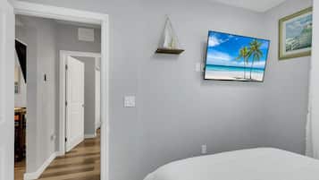 2 bedrooms, iron/ironing board, travel crib, WiFi