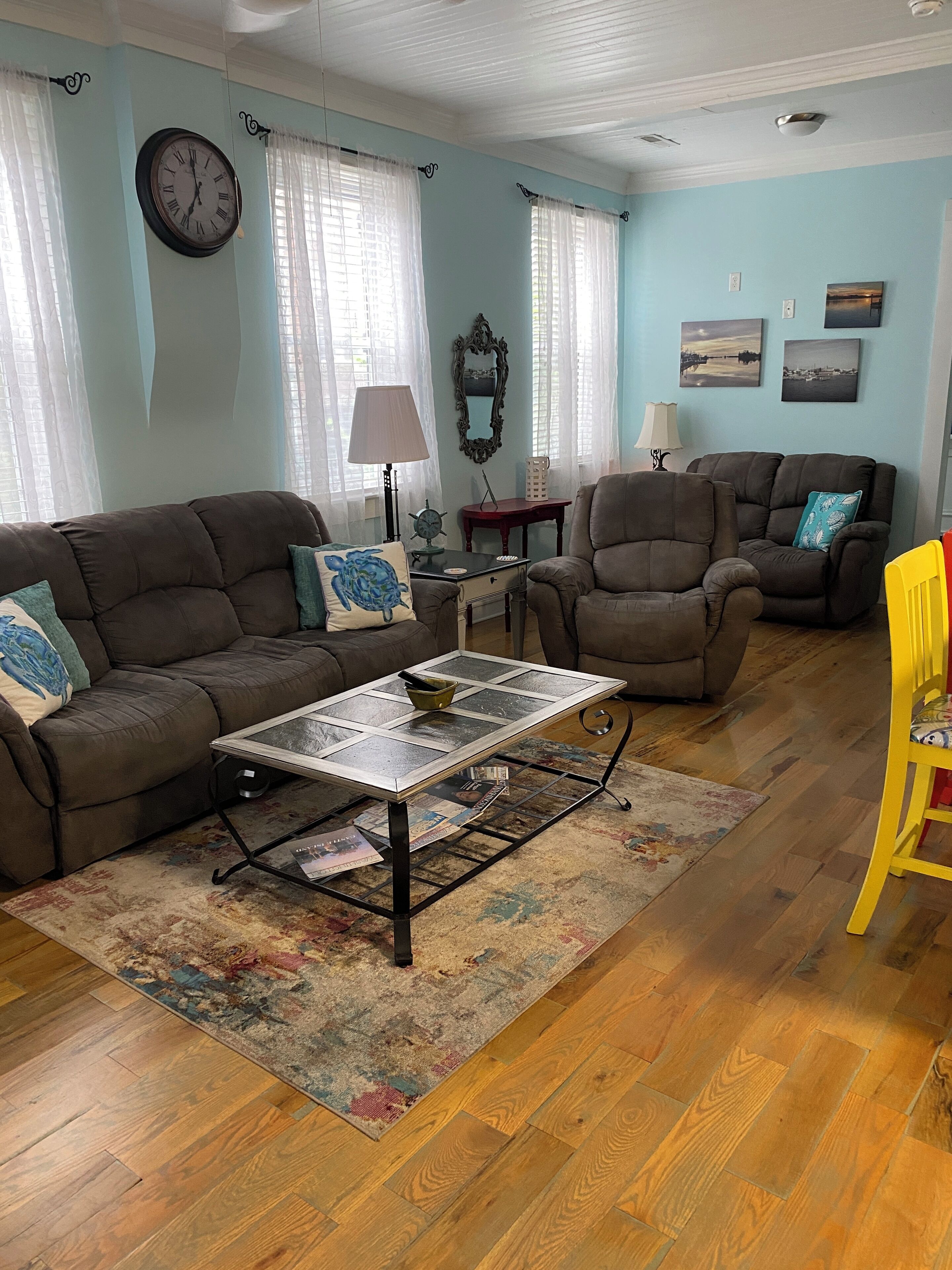 Apartment 1 - Pet Friendly | Living area | 50-inch Smart TV with cable channels, TV, streaming services