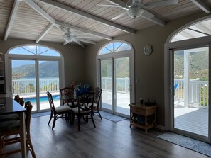 Dining -  Desert Rose Villa, with Fabulous Coral Harbor views (Coral Bay)