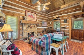 Interior - 1800’s Cabin with Hot Tub, Pet Friendly (Rock Hill)