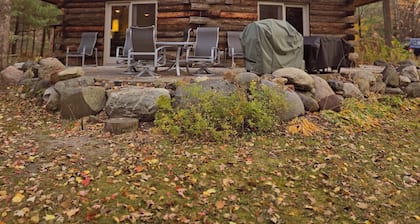 Wooded Log Style Home on the River, easy access off Hwy 10