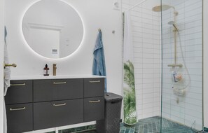 Shower, hair dryer