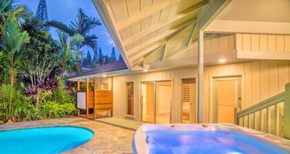Large Princeville home with pool and jacuzzi on the Makai Golf Course