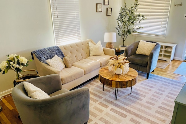 Living room with smart TV