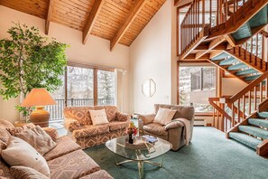 TV, fireplace, offices - Modern Mountain Design, Luxury Amenities, Gourmet Kitchen, Hot Tub + Free Shuttle! (Park City)