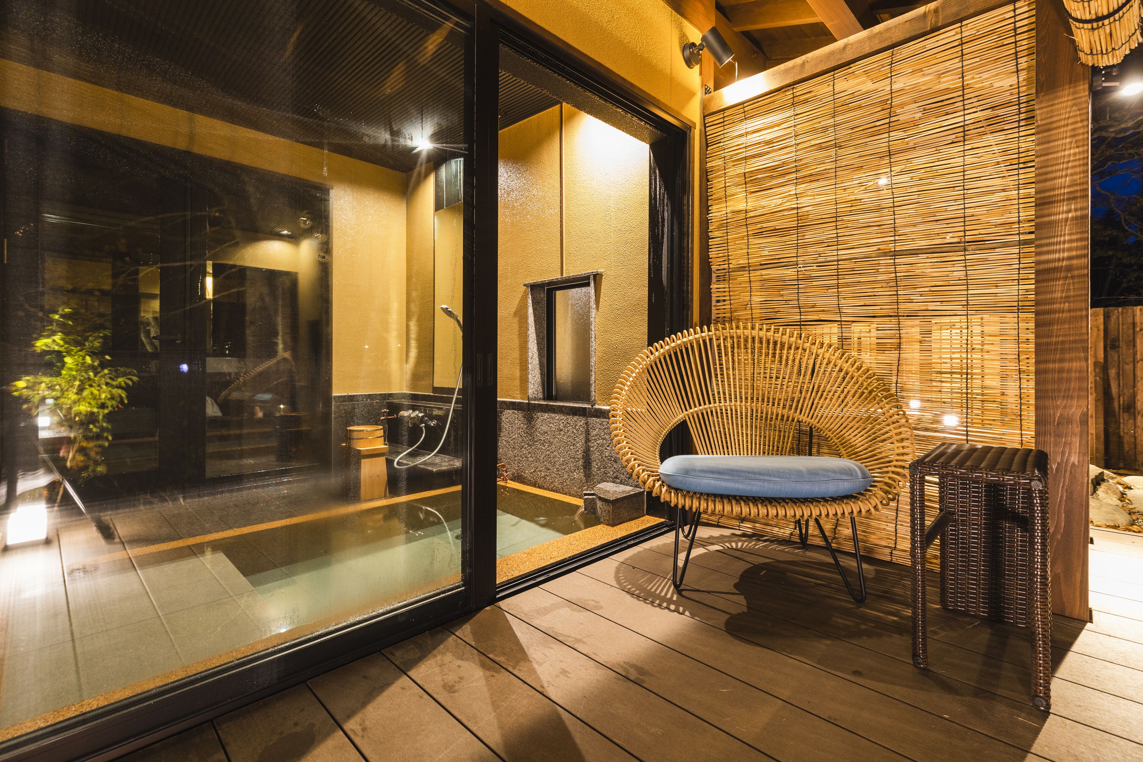 Bangalô, para não fumantes (Private Onsen, with Meditation Room) | Banheiro | Bidê, toalhas de banho