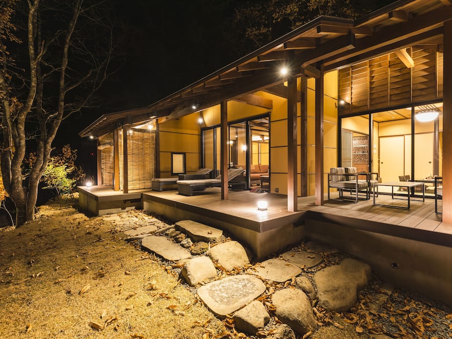 Bungalow, ikke-røyk (Private Onsen, with Meditation Room) | Terrasse/patio