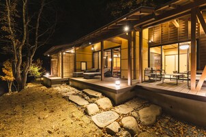 Bangalô, para não fumantes (Private Onsen, with Meditation Room) | Terraço/pátio