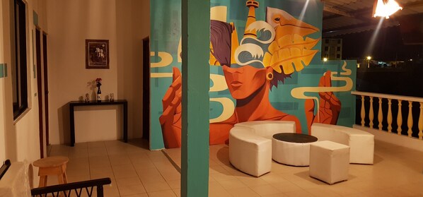 Living area - Chaqana hostel (Salinas)