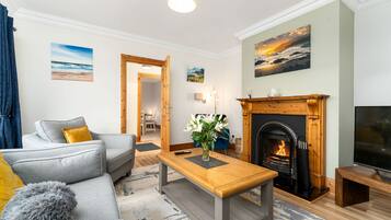 Télévision, cheminée