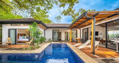 Modern home near the beach & stores with private pool, grill, patio, W/D, & AC