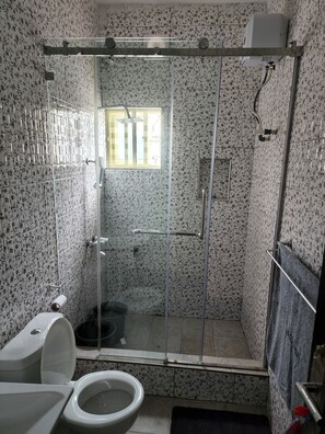 Towels, soap, toilet paper