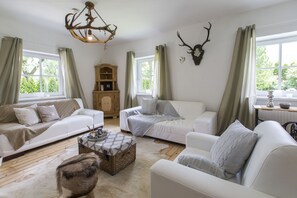Smart TV, chimenea, reproductor de DVD y futbolito 