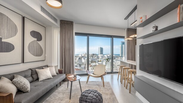 Living area - High End & Design with Balcony (Tel Aviv)
