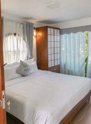 Deluxe villa | 2 slaapkamers, individueel gedecoreerd, een bureau, een laptopwerkplek