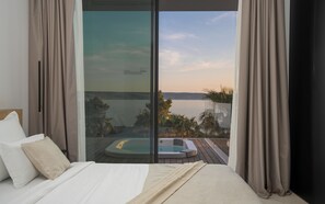 华丽别墅, 4 间卧室, 私人游泳池, 海景 | 4 多间卧室、埃及棉床单、高档床上用品、记忆海绵床垫