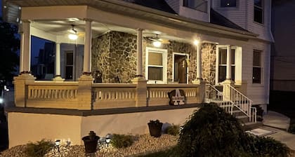 Spacious 3-Bedroom Victorian Apt w/ Sauna, Free Parking, Close To Trains to NYC!