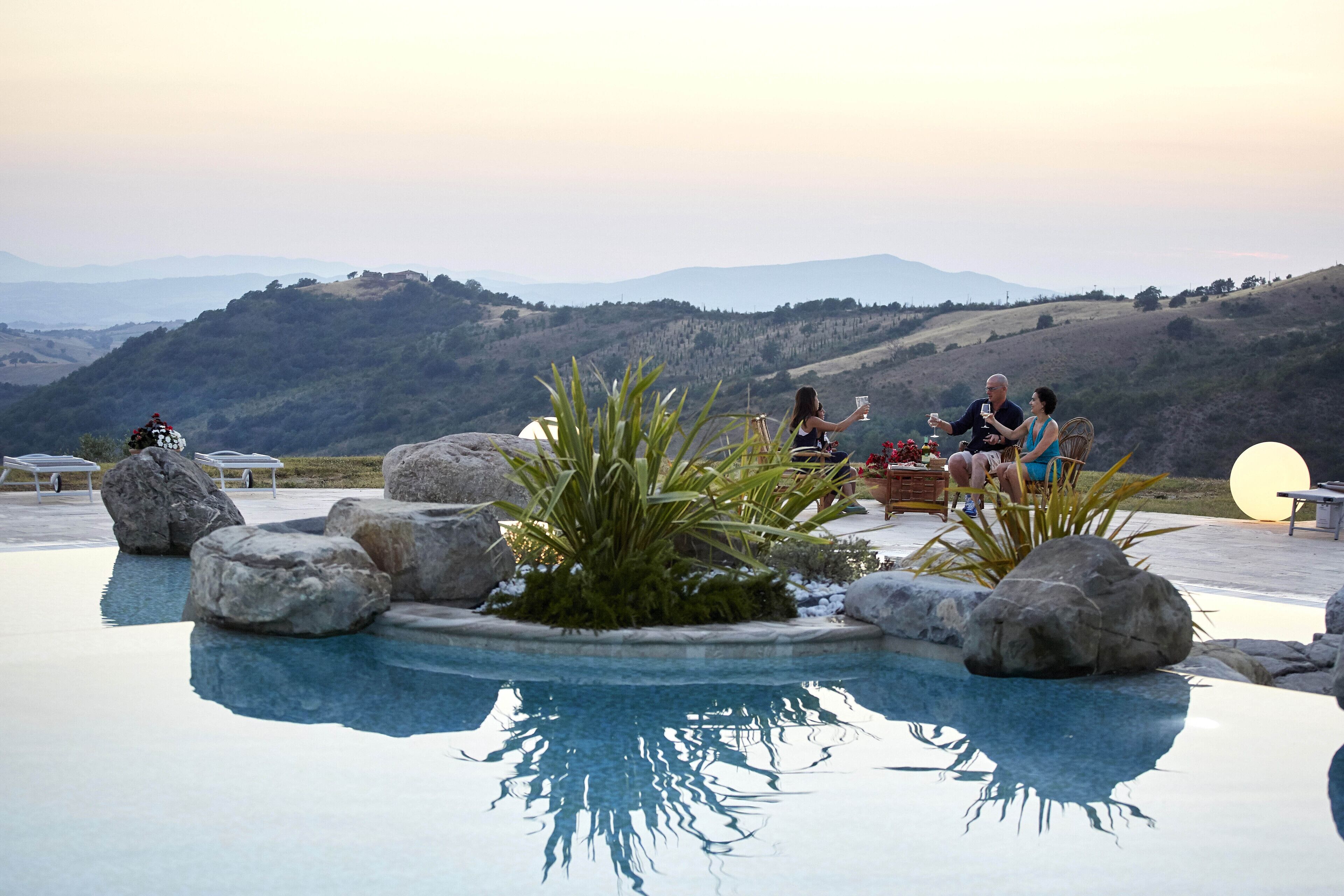 Seasonal outdoor pool, open 8:30 AM to 11:00 PM, sun loungers