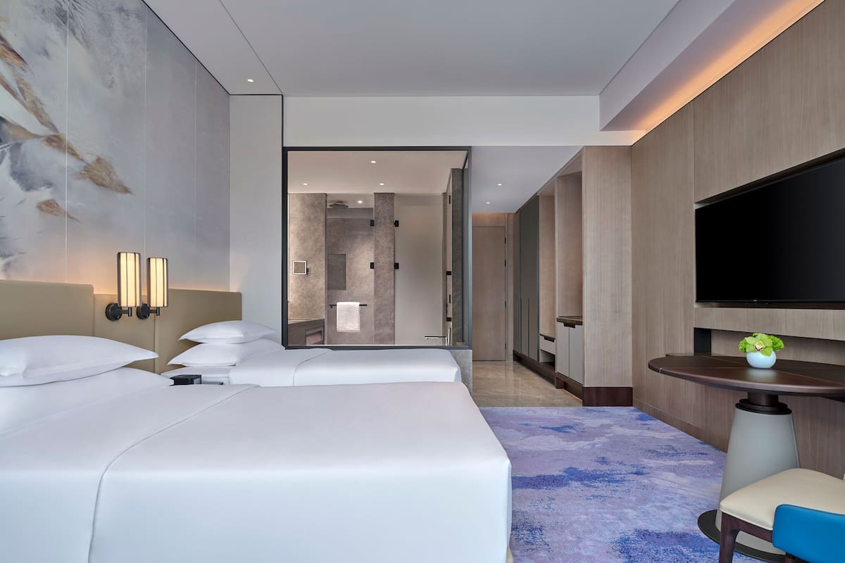 In-room safe, blackout curtains, iron/ironing board