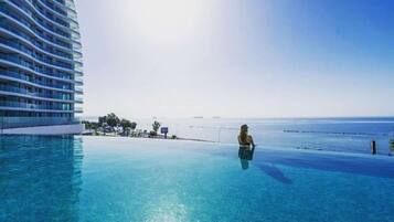 2 binnenzwembaden, een verwarmd zwembad