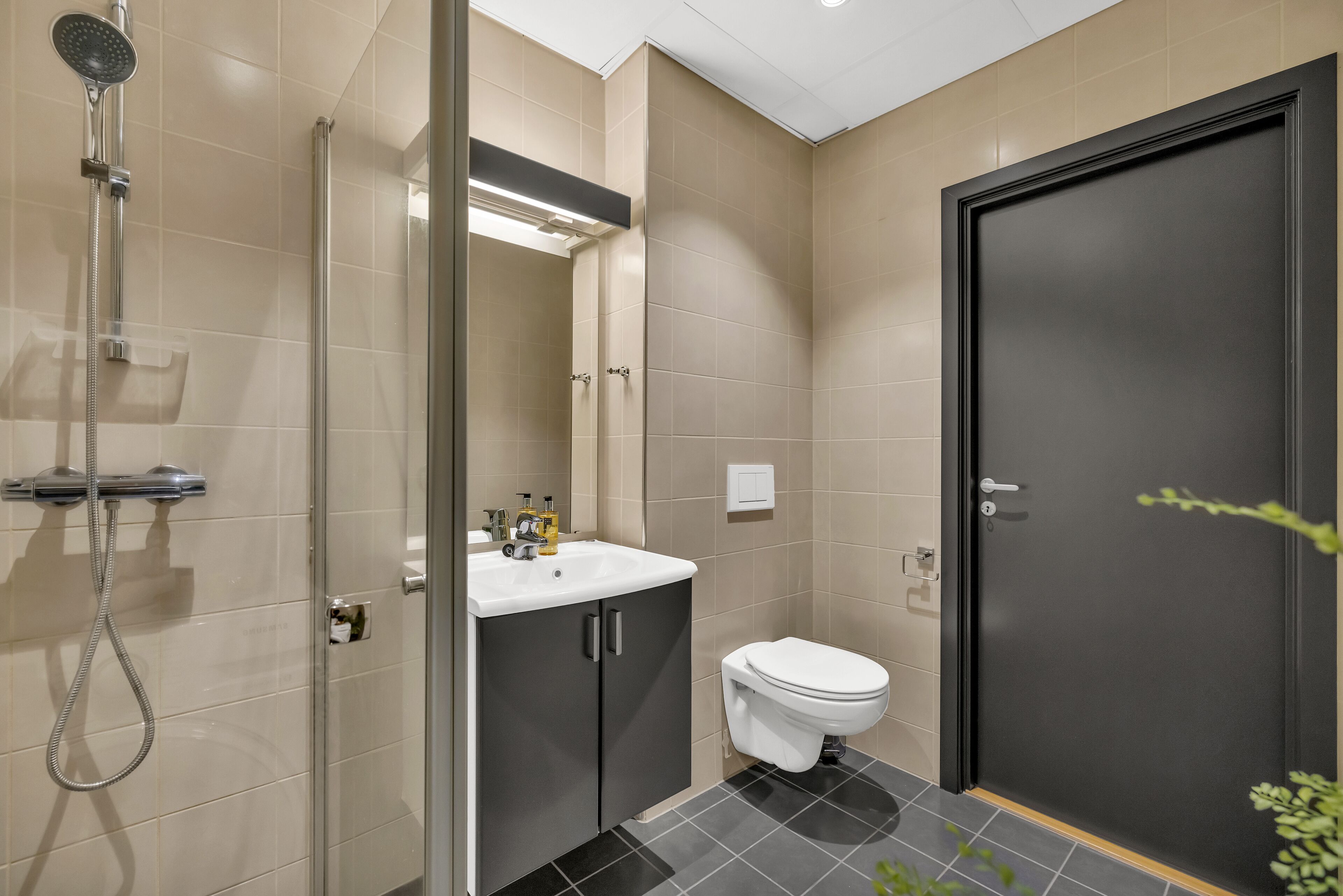 Apartament, 1 dormitori | Bany | Dutxa, assecador de cabells, terres tèrmics i tovalloles 