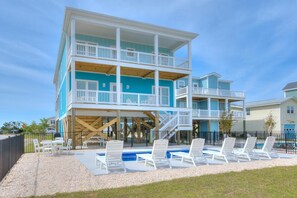 Exterior - BRAND NEW Home - 2nd Row, Ocean Views, Event Friendly, Elevator, POOL, Sleeps 20 (Oak Island)