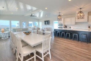 Dining - Experience beachfront luxury at Ocean Peek in Oak Island, NC, perfect for 20 guests. (Oak Island)