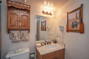 Hair dryer, towels