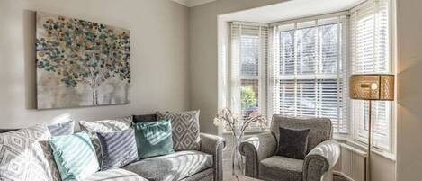 Smart TV, fireplace, DVD player