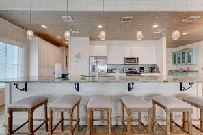 Fridge, microwave, oven, stovetop - The Big Kahuna is a luxurious Banyan Beach home with a private pool just waiting (Port Aransas)