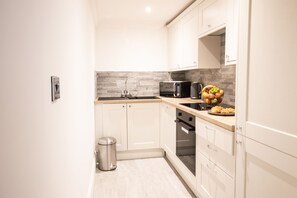 Microwave, oven, stovetop, electric kettle
