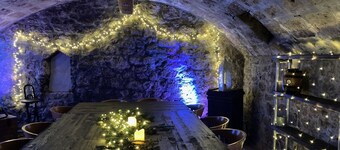 old romantic half-timbered house near the Rhine