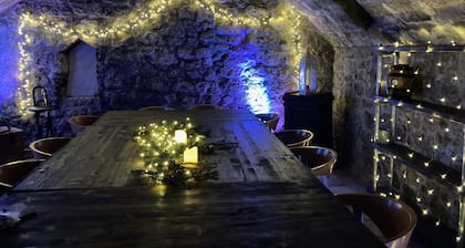 old romantic half-timbered house near the Rhine