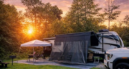 RV Site 4 of 4: Lot rental only; RVs not provided.