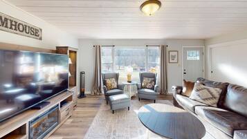 智能电视、壁炉、电子游戏、DVD 播放器