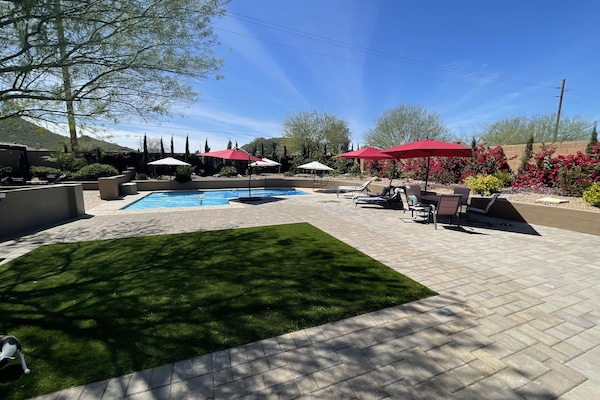 Outdoor pool, a heated pool