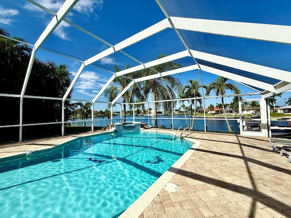 A heated pool