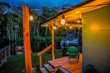 Cafe Lights Continue to Back Deck