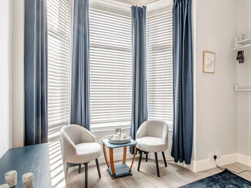 This ground floor apartment is less than a 10-minute walk away from the beach.