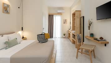 Deluxe Double Room with Extra Bed | Bettwäsche aus ägyptischer Baumwolle, hochwertige Bettwaren