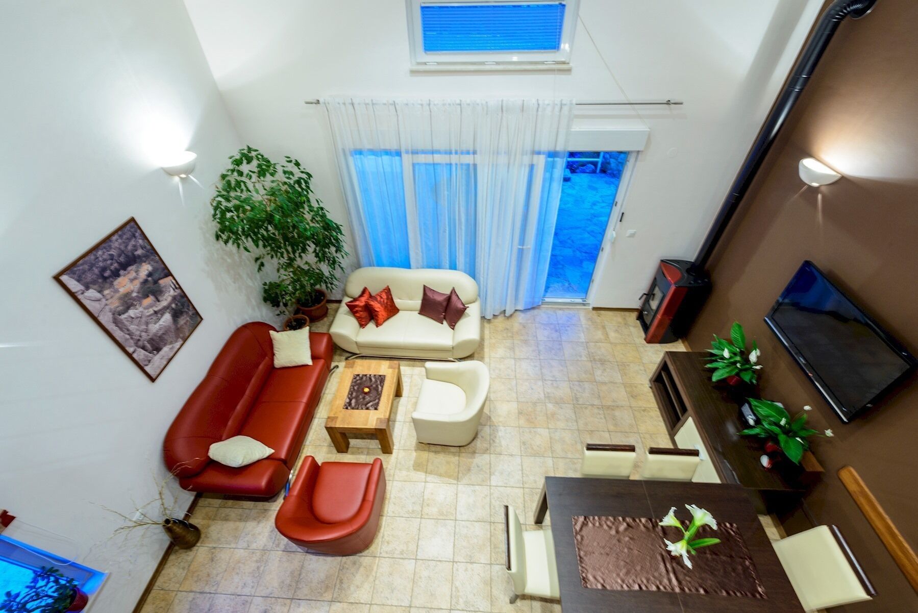 Villa (2 Bedrooms) | Salle de séjour | Téléviseur de 102 cm avec télévision par câble