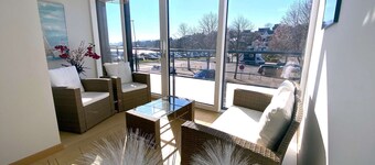 La Forêt-Fouesnant centre, beautiful apartment, shops on foot, sea view