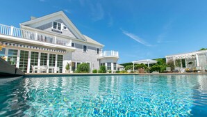 A large house with a swimming pool in front. - Luxurious Estate, Private Heated pool! (West Harwich)