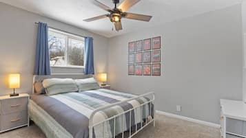 2 habitaciones, escritorio, wifi gratis y ropa de cama