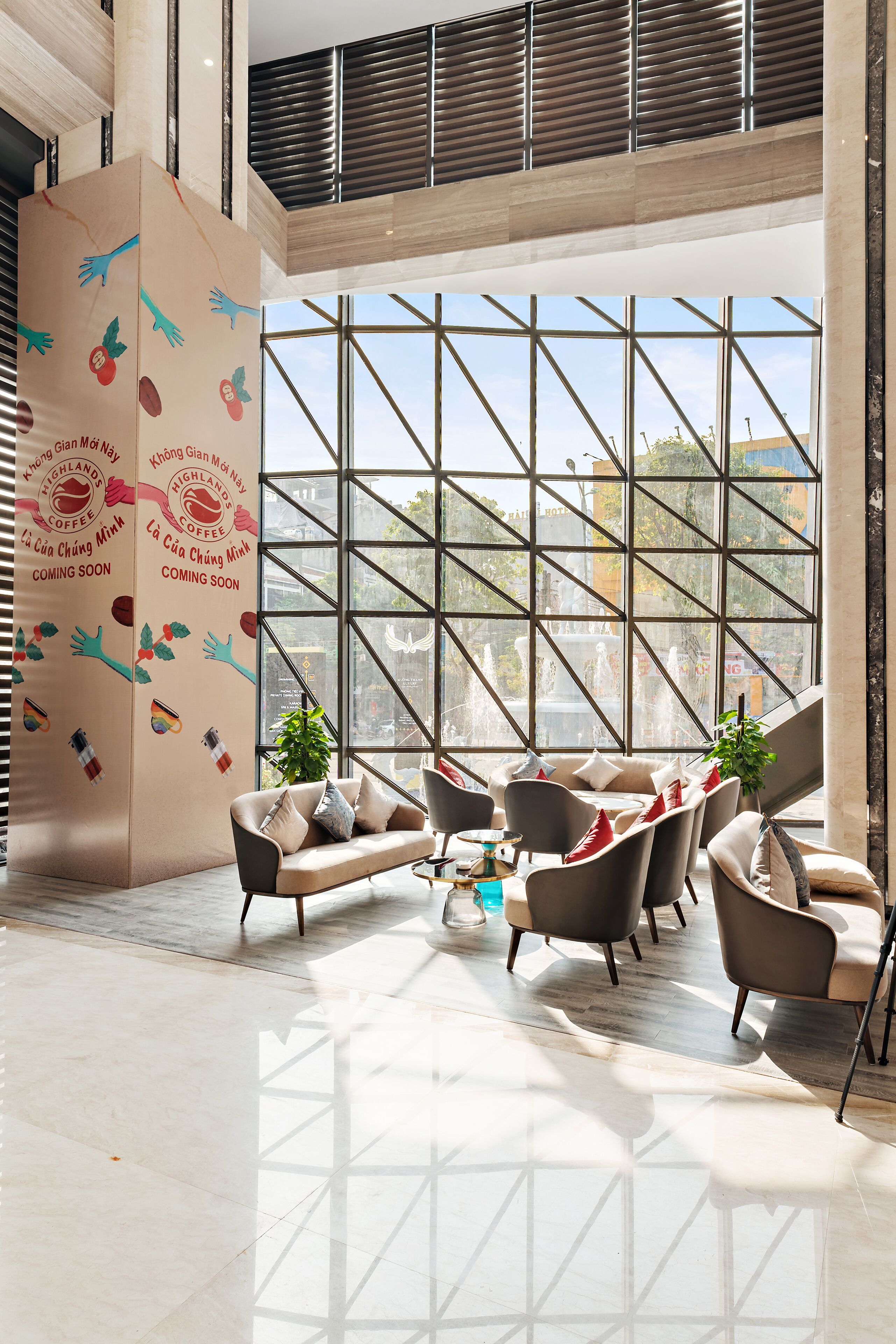 Sitteområde i lobbyen