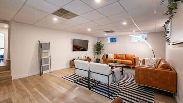 Smart TV, video games, books, video library