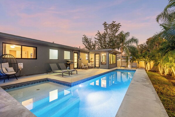 A heated pool