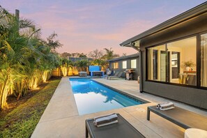 A heated pool