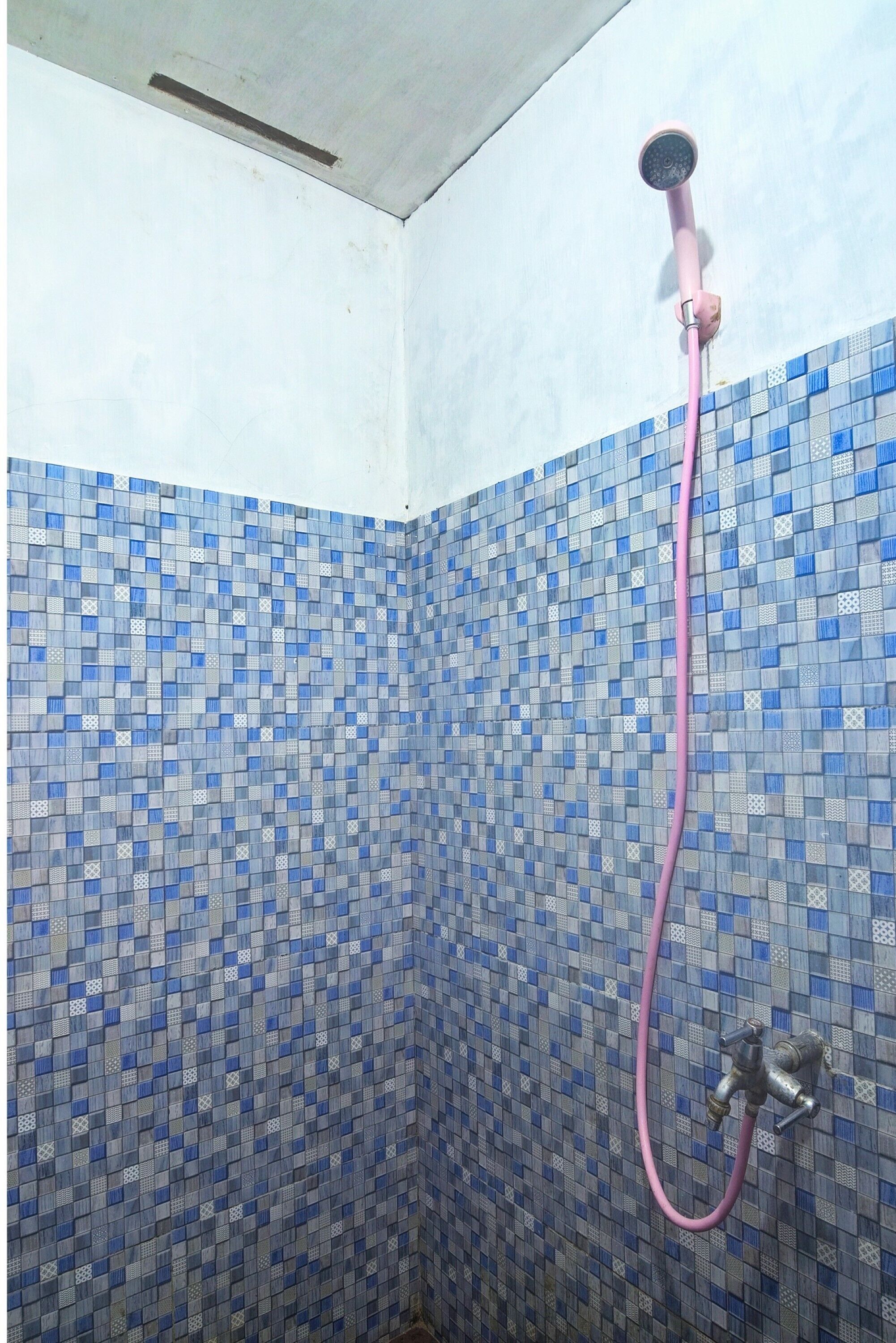 single room | bathroom | shower, rainfall showerhead, towels, toilet paper