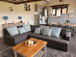 Fernseher, Kamin, DVD-Player, Stereoanlage